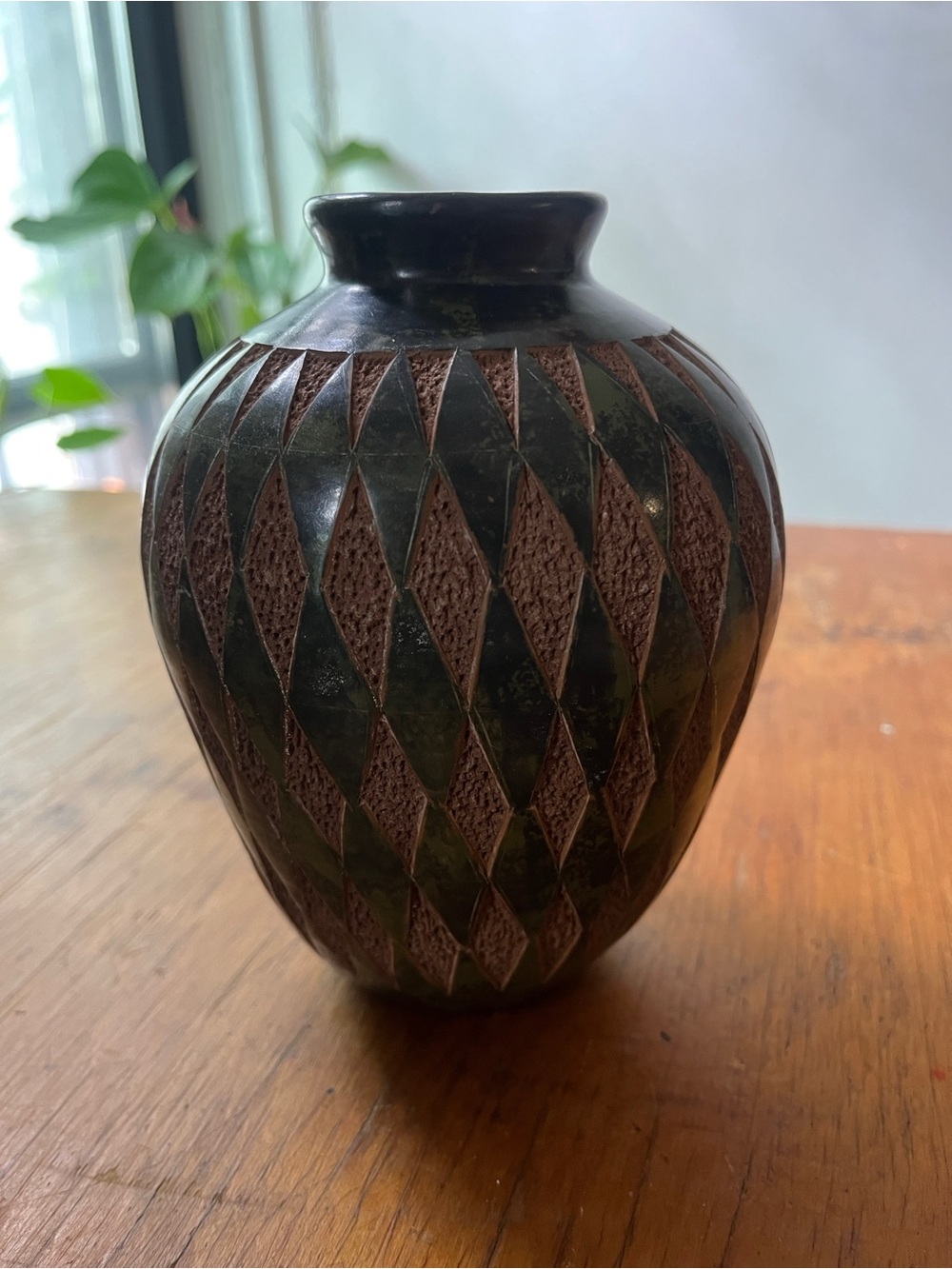 Darwing Calero Potosme South American Studio Pottery Vase Signed Hand Painted